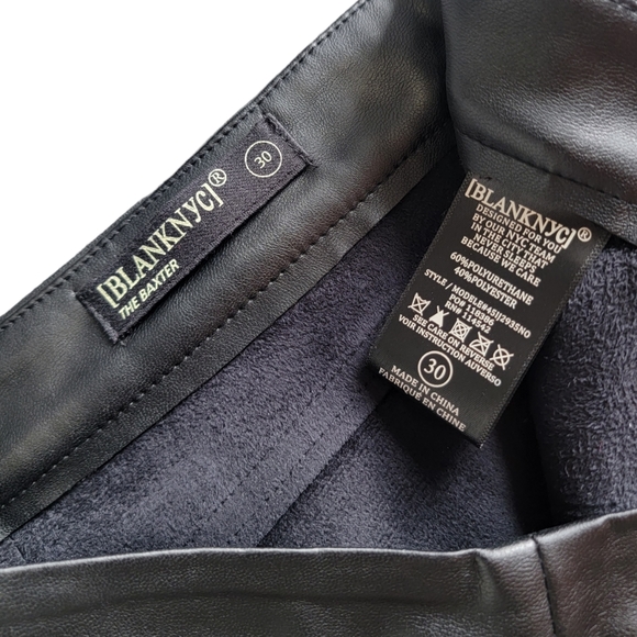 Blank NYC Baxter Ribcage Pant in Track Record faux leather ankle cropped pants - Picture 6 of 6